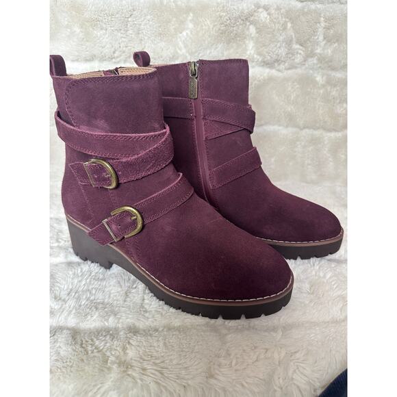 Blondo Dazie Bootie Lug sole 9 m Chunky Boot Zipper side - Picture 5 of 6